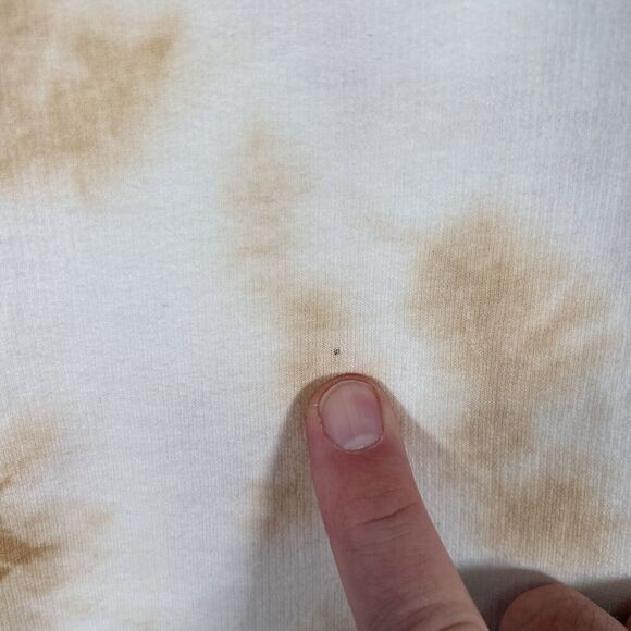 Jane Delancey Sweater Women's Large White Yellow Crew Neck Long Sleeve Pullover - Picture 6 of 7